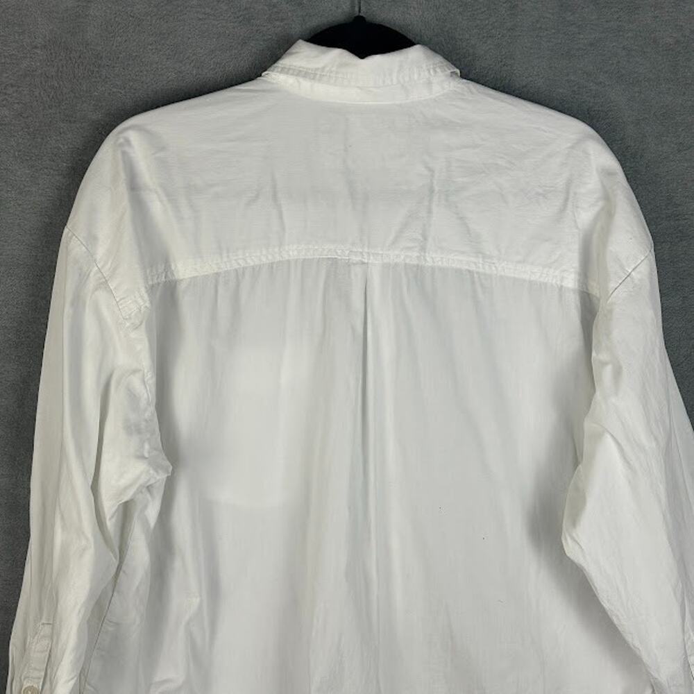 Maeve Anthropologie Top Womens Medium White Button Up Long Sleeve Preppy Career - Picture 4 of 12